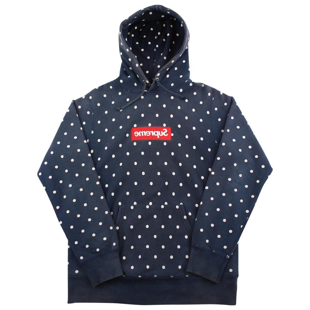 Supreme CDG Polkadot Box Logo Hoodie Navy – SARUGENERAL