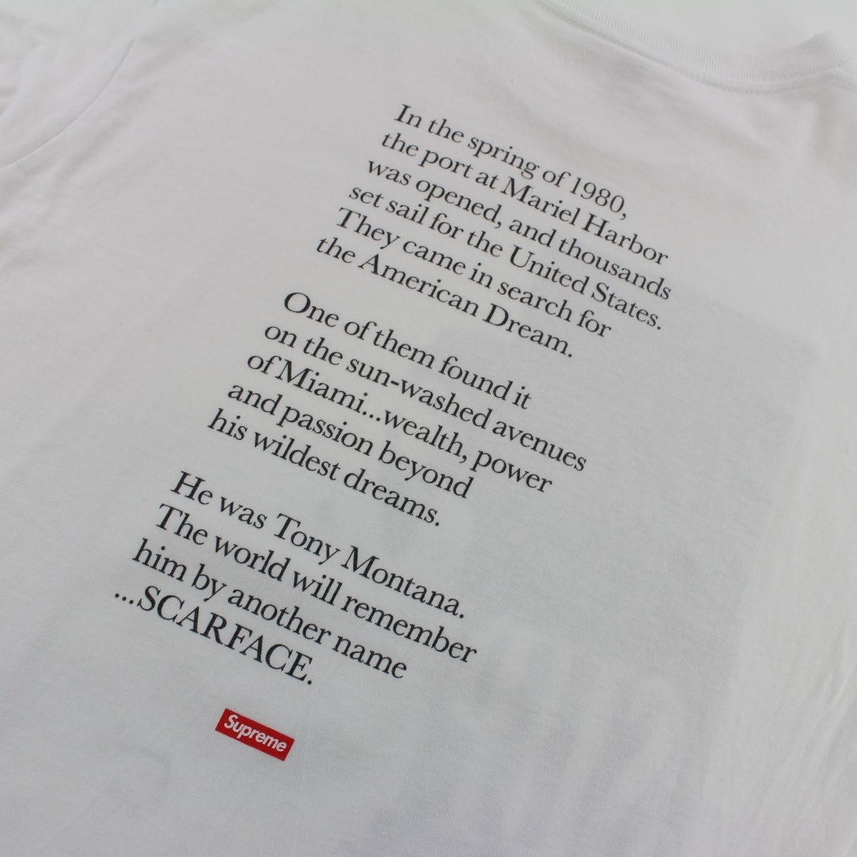 Supreme Scarface Split Tee White - SaruGeneral
