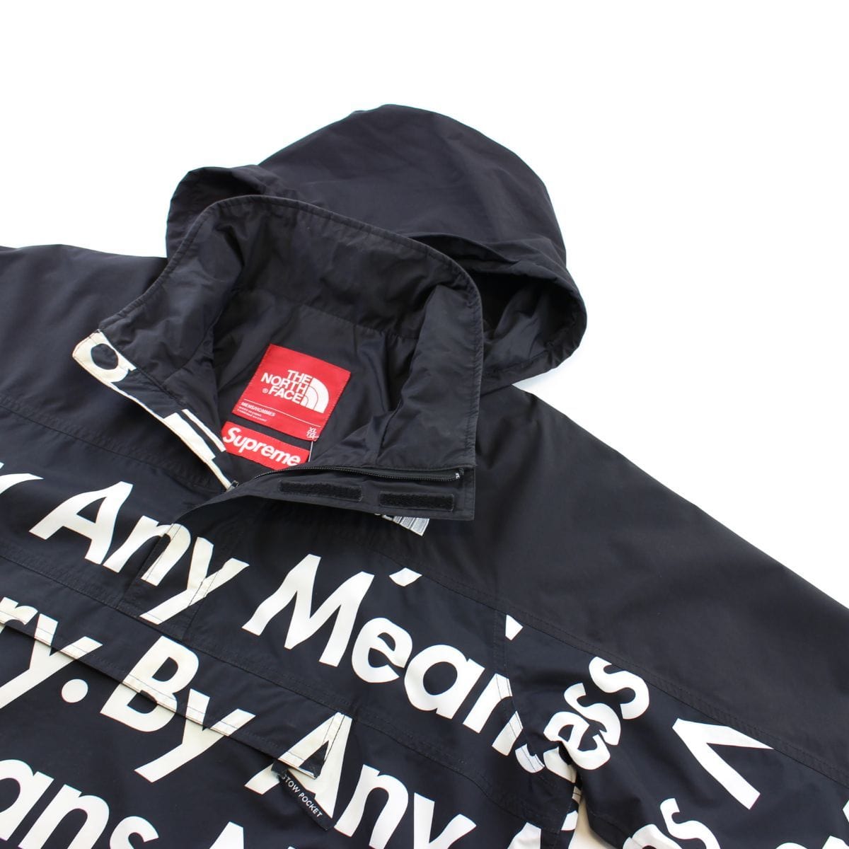 Supreme x TNF By Any Means Mountain Parker Jacket Black - SaruGeneral
