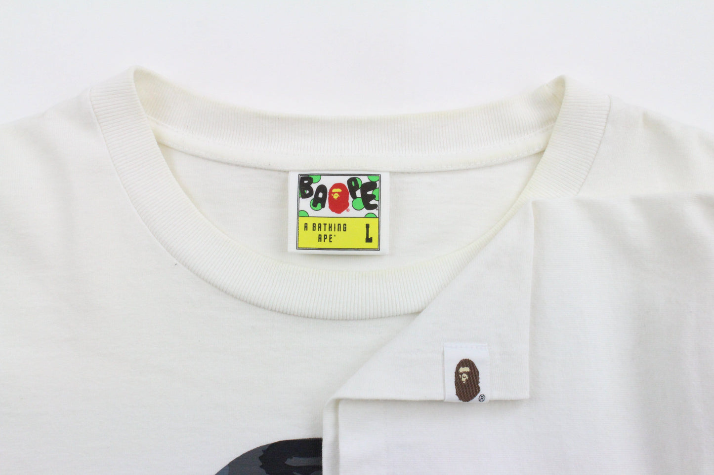 bape black City Camo Big Ape Logo Tee White - SaruGeneral