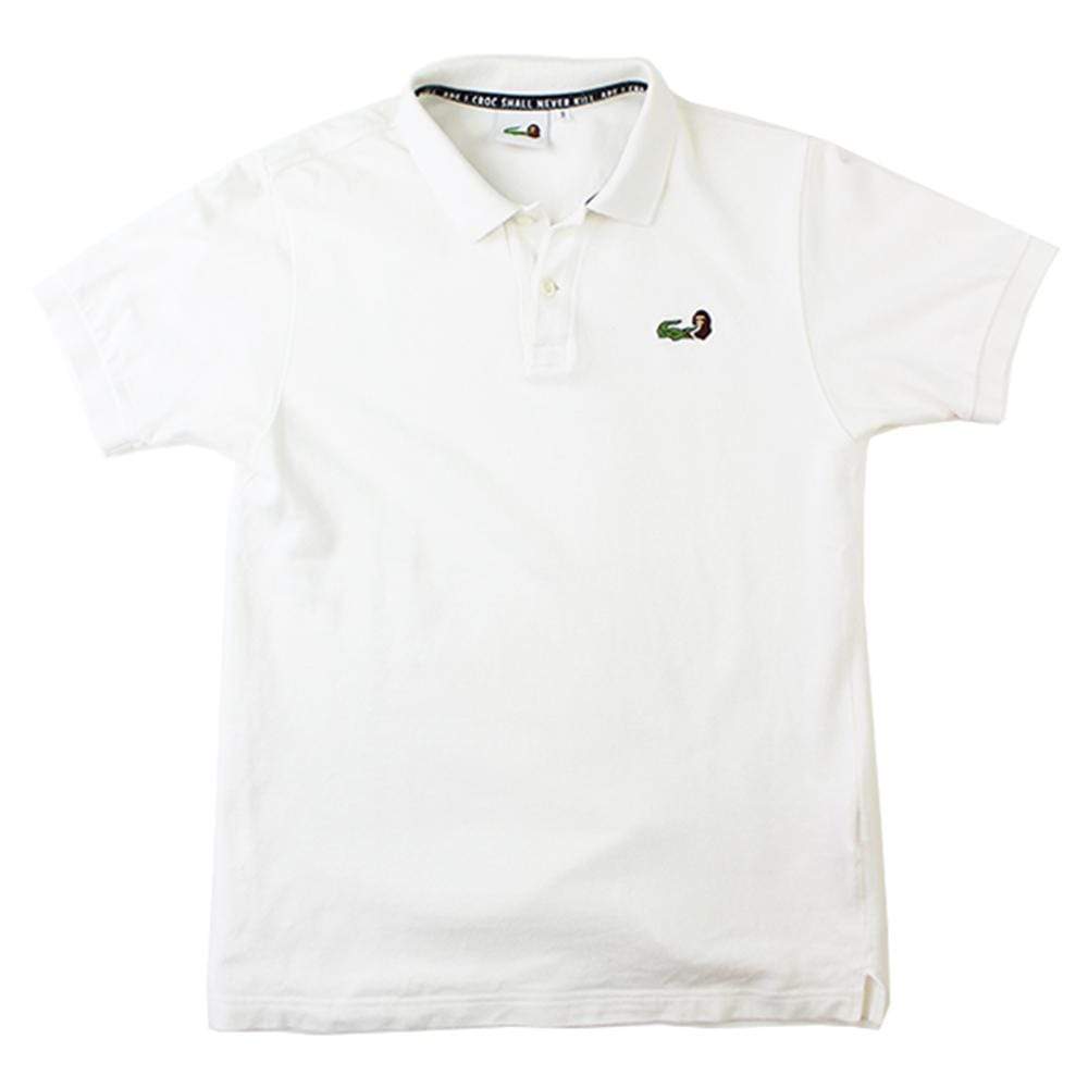 Bape x Lacoste Polo White – SARUGENERAL - Main Image