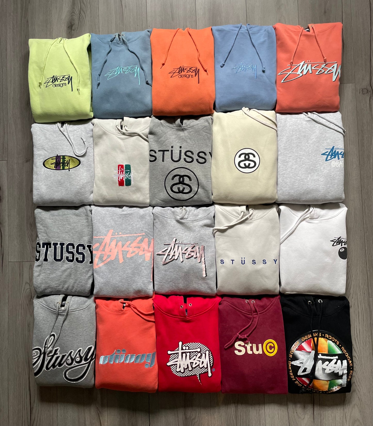 x25 Stussy Hoodies Box