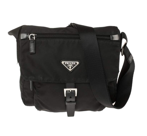 sac messager en nylon Prada