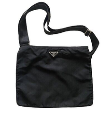 prada nylon sling crossbody bag black