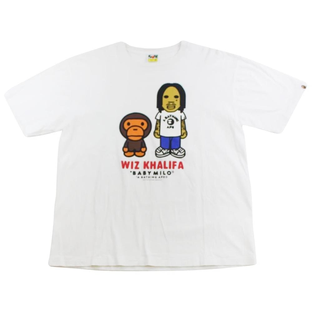 Bape x Wiz Khalifa Baby milo logo tee white 2019 - SaruGeneral