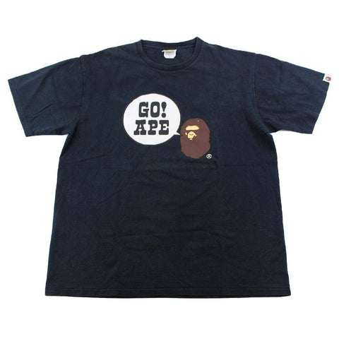 Bape Go Ape Logo Tee Black