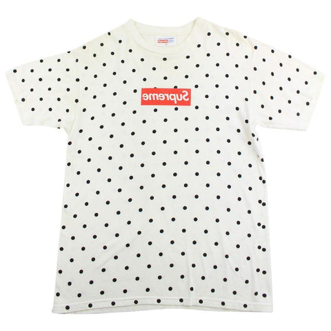 Supreme x CDG Polka Dot box logo Tee White