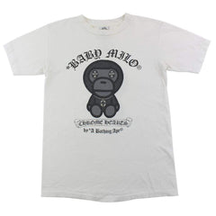T-shirt blanc avec logo Baby Milo Bape x Chrome Hearts