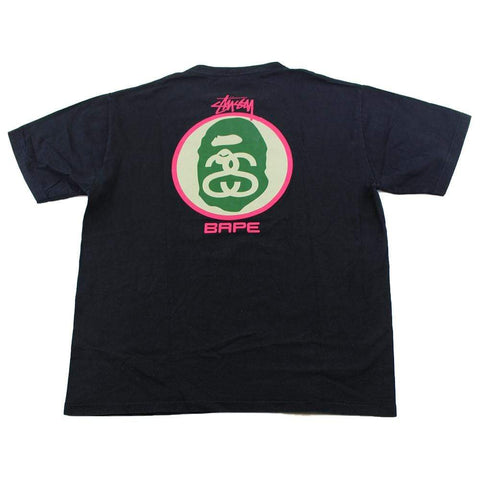 Bape x Stussy Big Ape Double S Logo Black