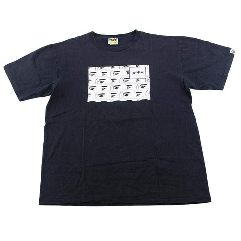 Bape White Tile Face Box Tee Black