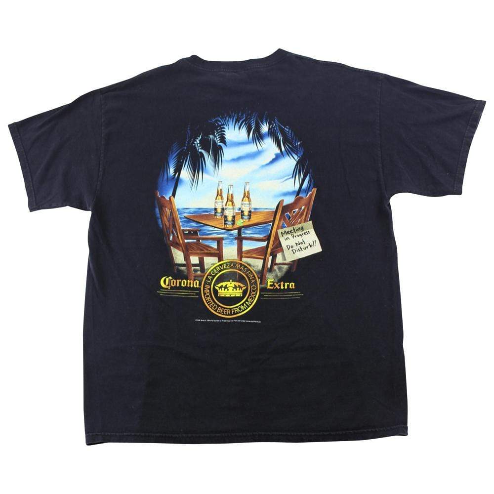 Corona Beach Chairs Graphic Tee Black - SaruGeneral