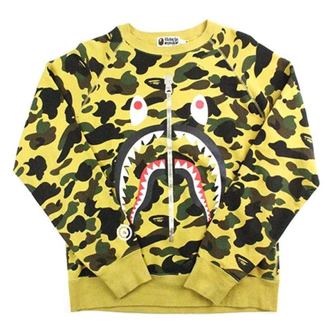 Bape 1st Yellow Shark Crewneck