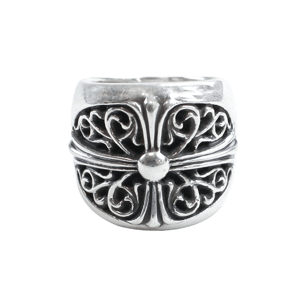 chrome hearts classic oval cross ring - SaruGeneral