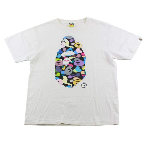 Bape Multi Big Ape Sleeping Milo Logo White