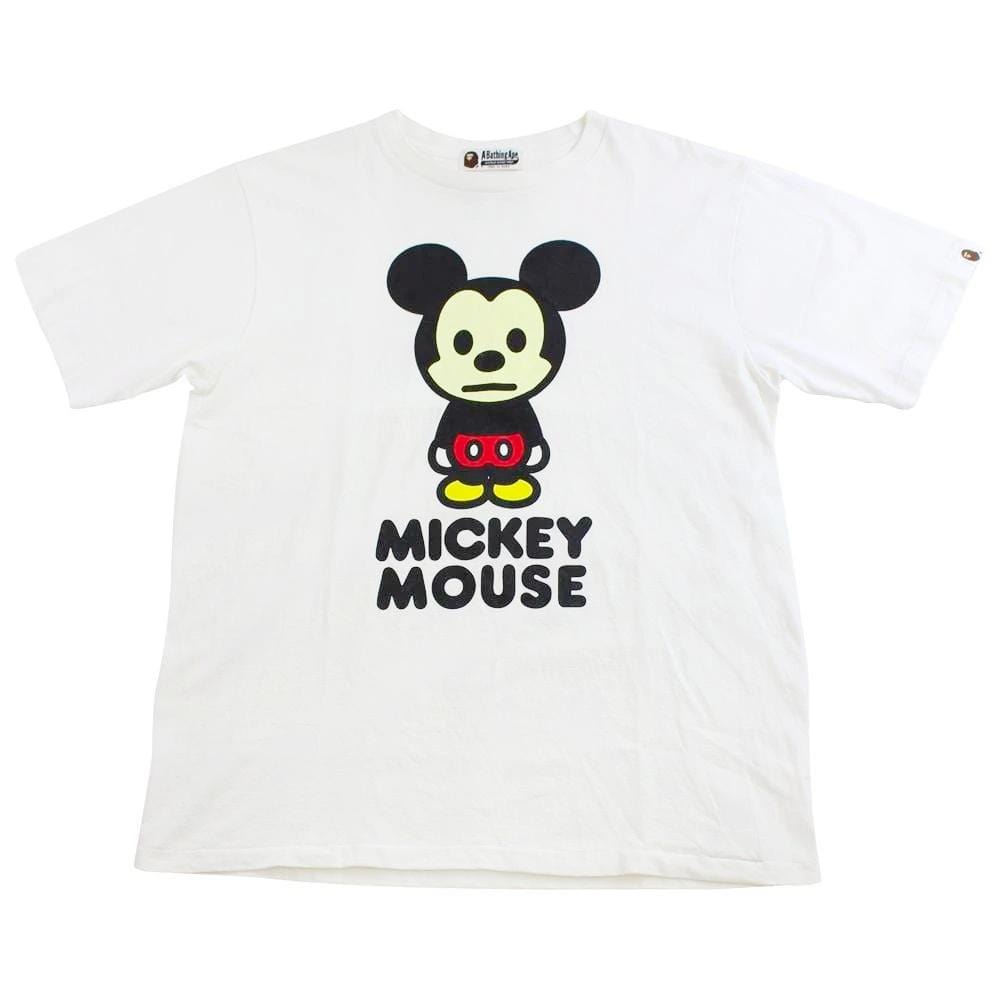 bape x disney mickey tee white - SaruGeneral