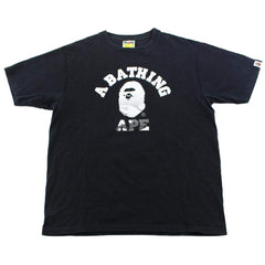 T-shirt Bape blanc dégradé noir avec logo College