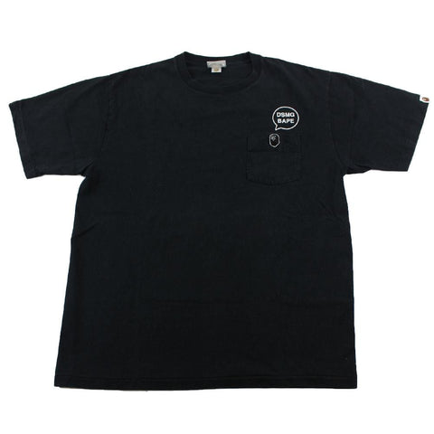 Bape x DSMG Ape Logo Tee Black