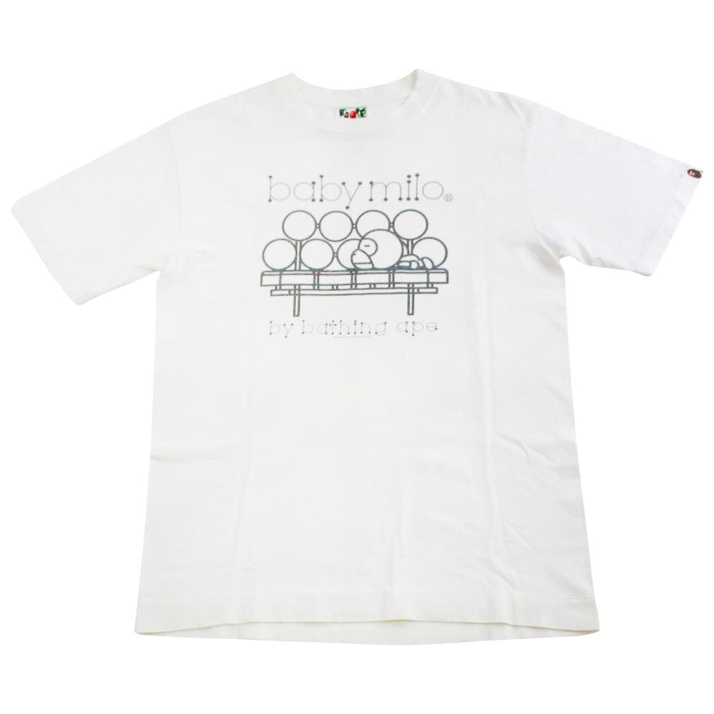 bape milo bench tee white - SaruGeneral