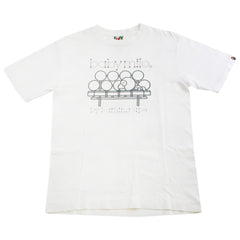 bape milo bench tee white