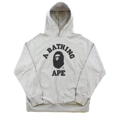 Sweat à capuche Bape Black College Logo Swarovski Eyes Gris