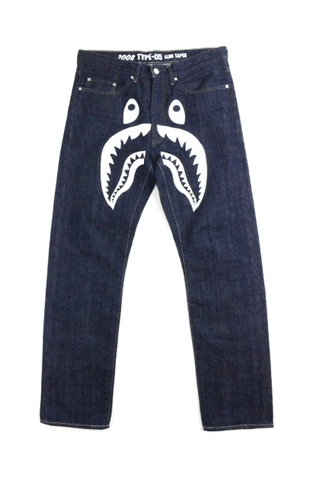 Jean Bape Shark Face bleu foncé en denim