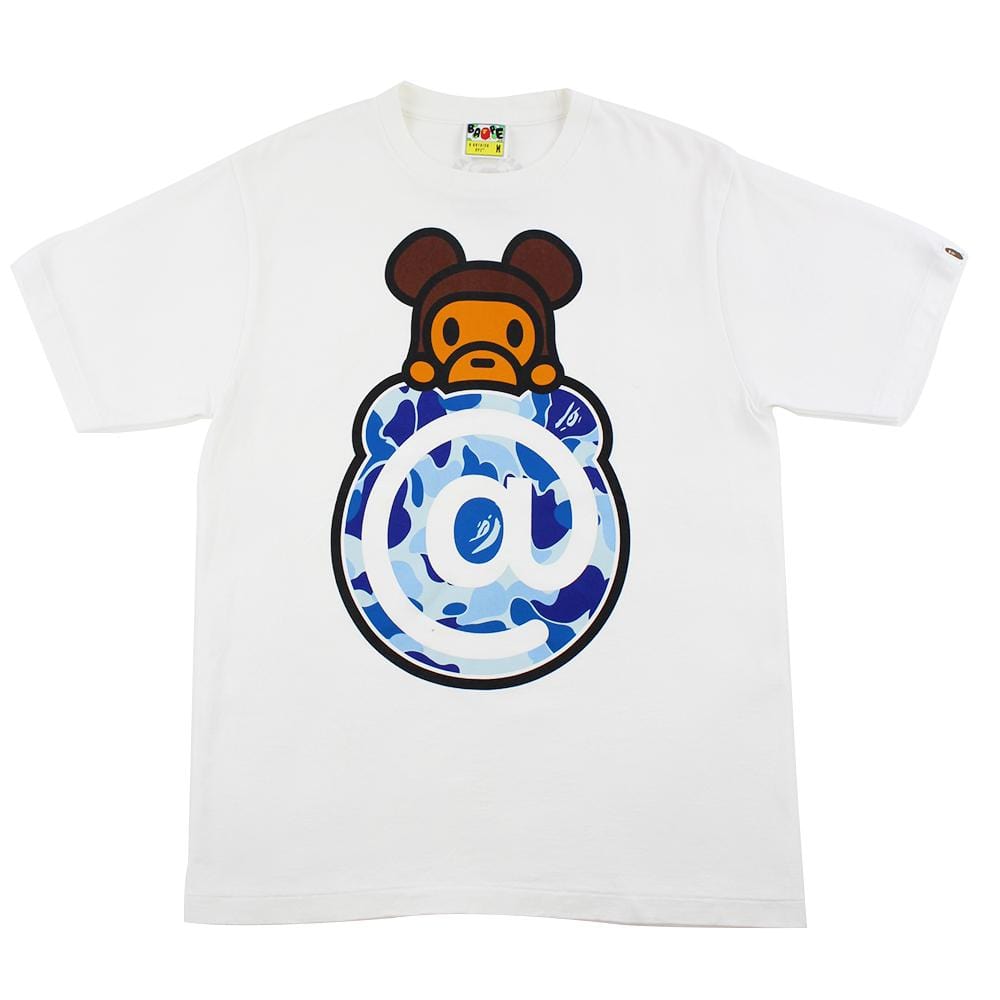 bape x bearbrick blue camo milo tee - SaruGeneral