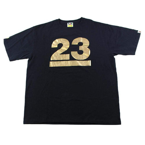 Bape 23 Gold Logo Tee Black