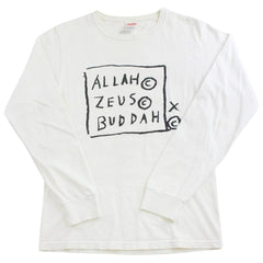 supreme x basquiat allah zeus ls white