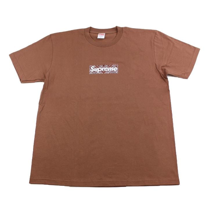 Supreme Brown Paisley box Logo tee - SARUUK