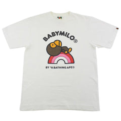 T-shirt Bape Milo rose arc-en-ciel blanc