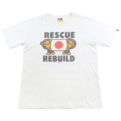bape milo japan relief tee white