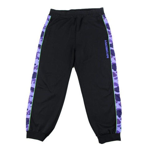 pantalon de survêtement noir camouflage violet Bape