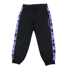 bape purple camo black track pants