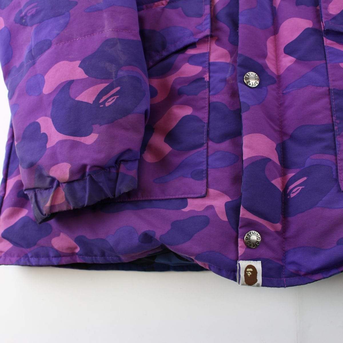 Bape Purple Camo Reversible Blue Camo Puffer Jacket - SaruGeneral
