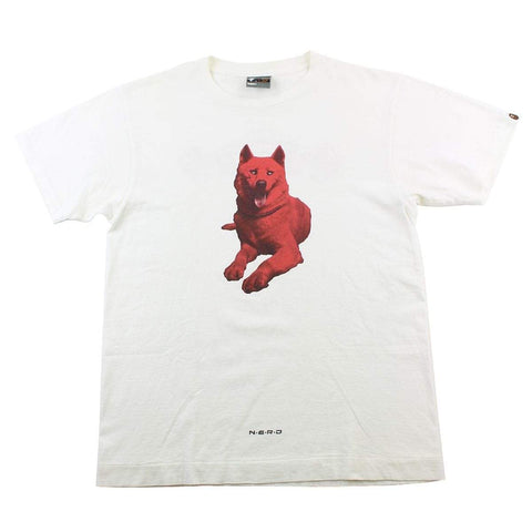 Bape x N.E.R.D Fly or Die Dog Logo Tee White