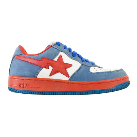 Bapesta Red & Blue Nubuck