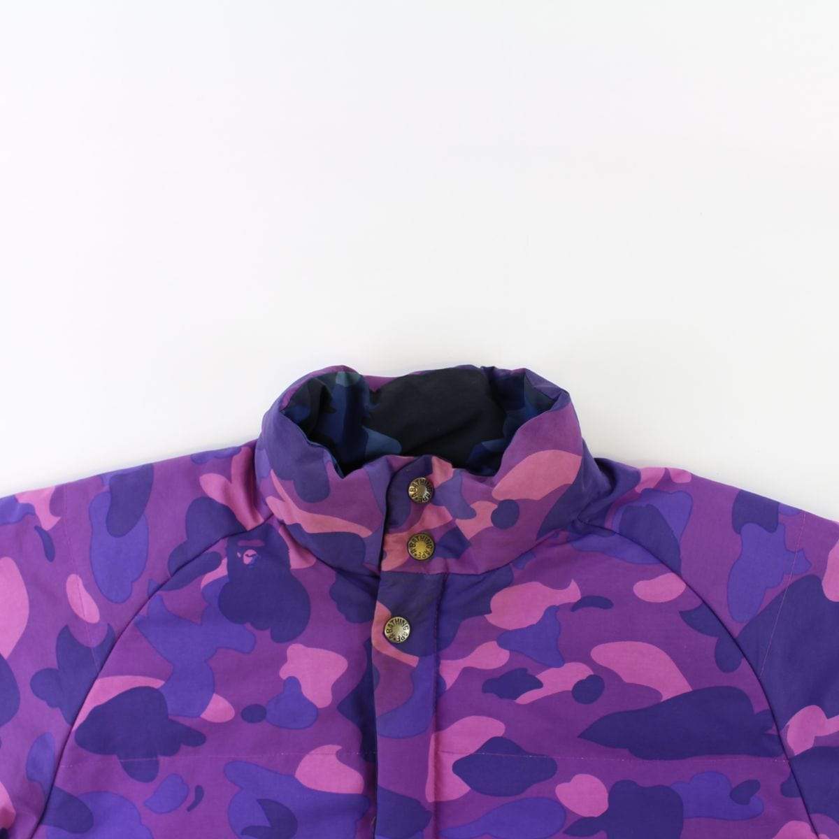 Bape Purple Camo Reversible Blue Camo Puffer Jacket - SaruGeneral