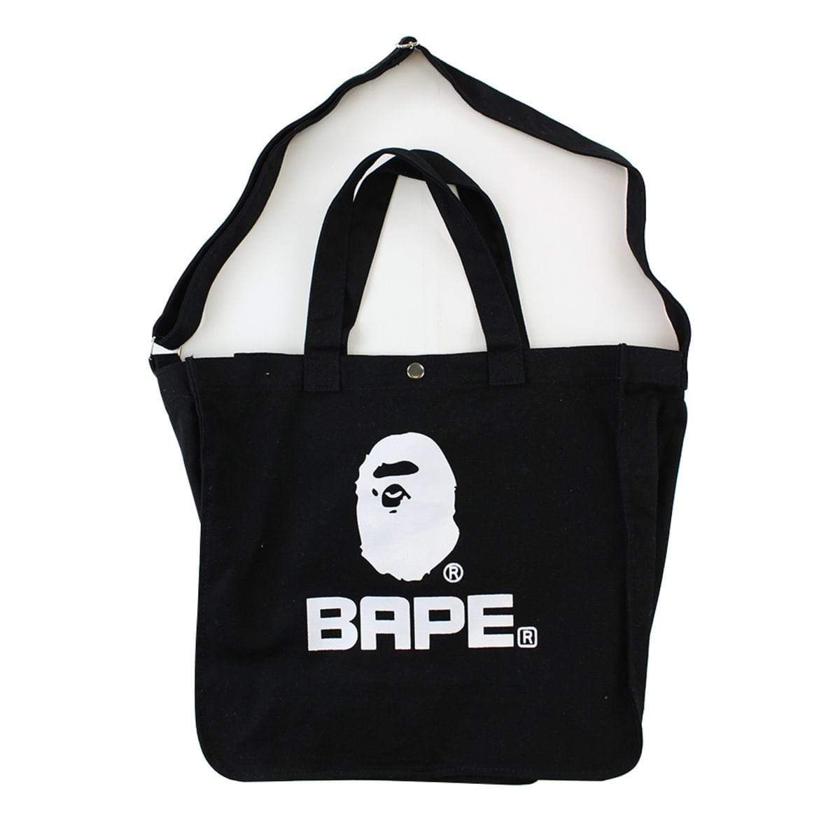Bape Big Ape Logo Tote Bag Black - SaruGeneral