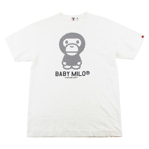 Bape Baby Milo Diagonal Figure Tee White