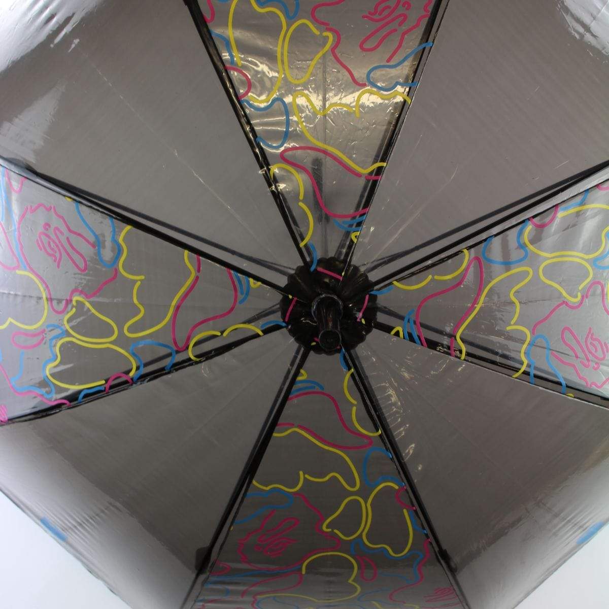 Bape Multicolour Neon Camo Black Umbrella - SaruGeneral