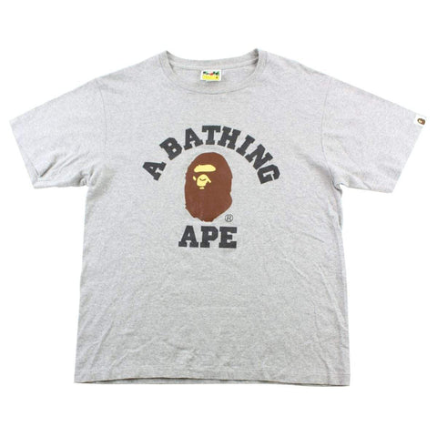 Bape Original College Logo Tee Grey