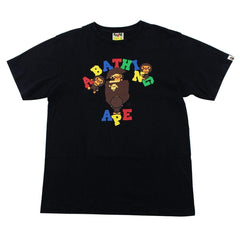 T-shirt Bape Primary Colour Baby Milo College avec logo noir