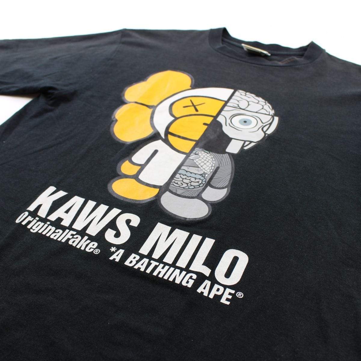 Bape x Kaws Baby Milo Dissected Figure Tee Black - SaruGeneral