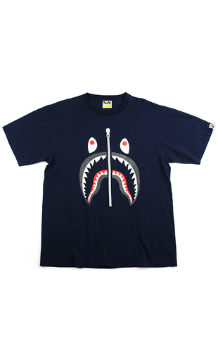 T-shirt BAPE Black Shark bleu marine