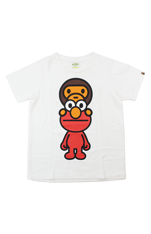T-shirt BAPE x Sesame Street Elmo Milo blanc