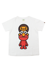 BAPE x Sesame Street Elmo Milo Tee White