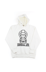 Baby Baby Milo General Ape Hoodie White