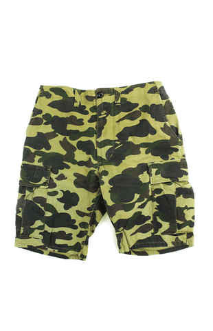 Bape 1st Green Camo Cargo Shorts