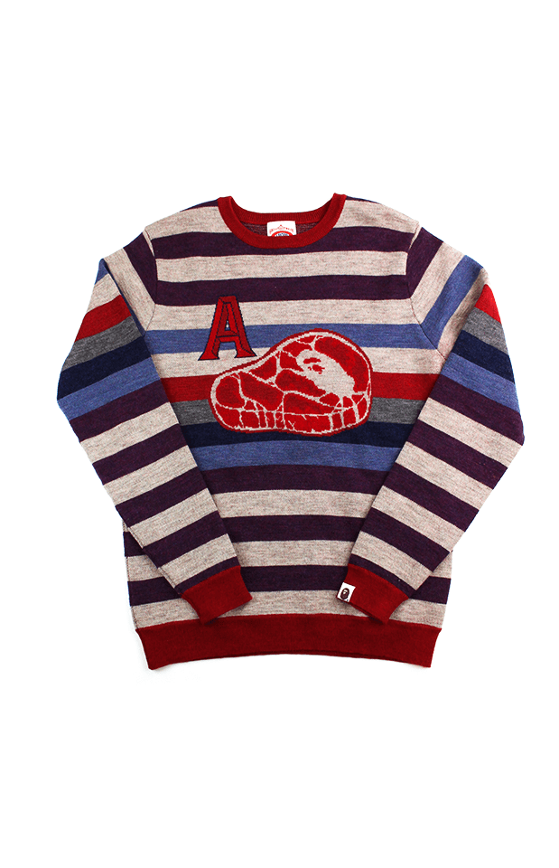 Bape A Bathing Steak Stripe LS - SaruGeneral