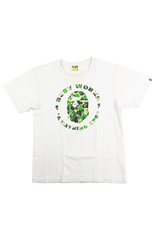 T-shirt Bape ABC camouflage vert Ape Busy Works blanc